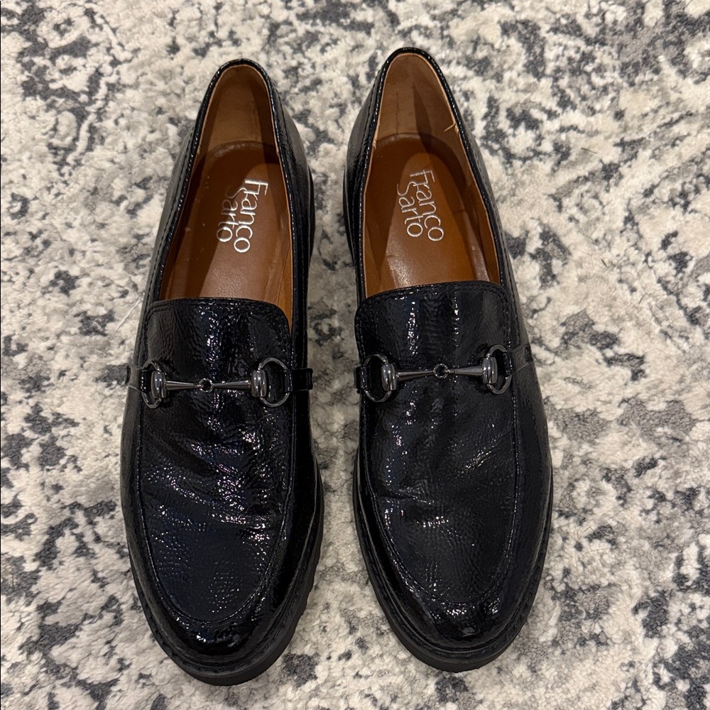 Franco Sarto Black Patent Women’s Loafers